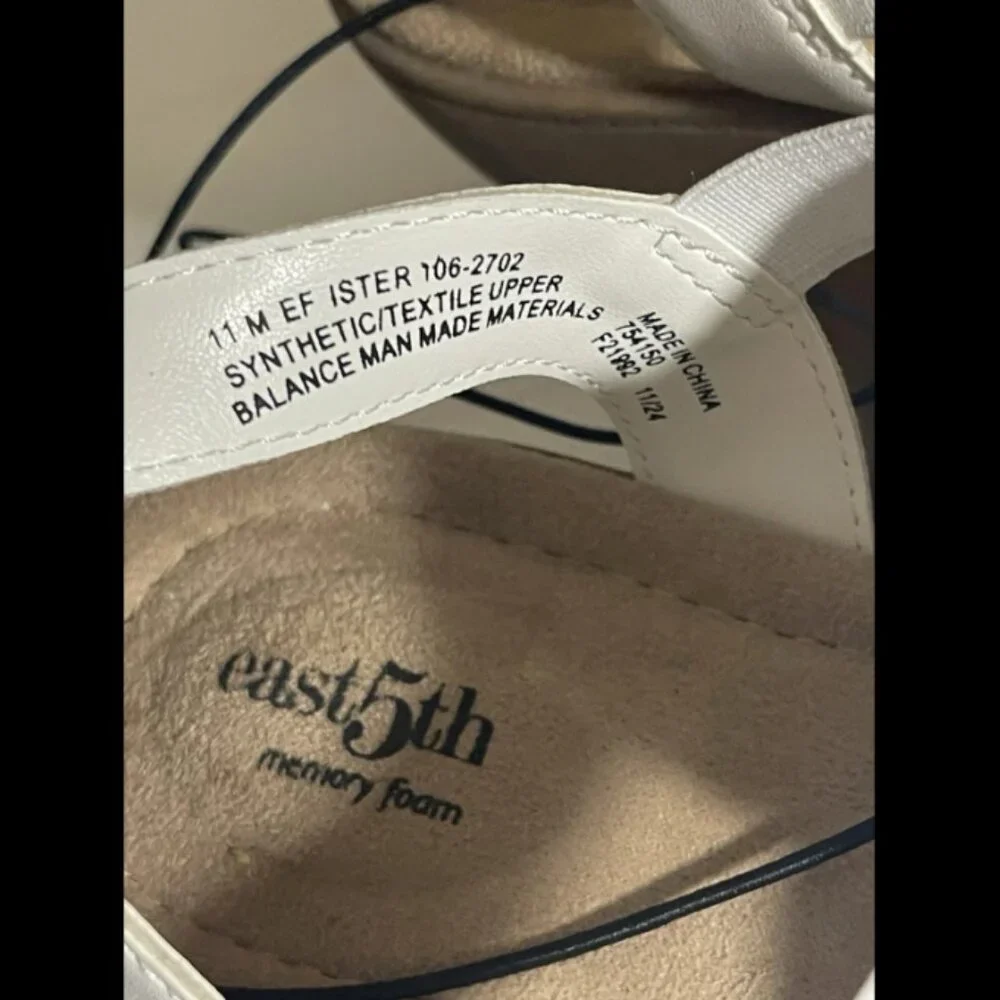 east 5th Ister Women’s Heeled Sandals White Sz 11 M MSRP $60 - Picture 5 of 12